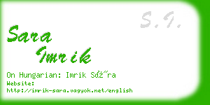 sara imrik business card